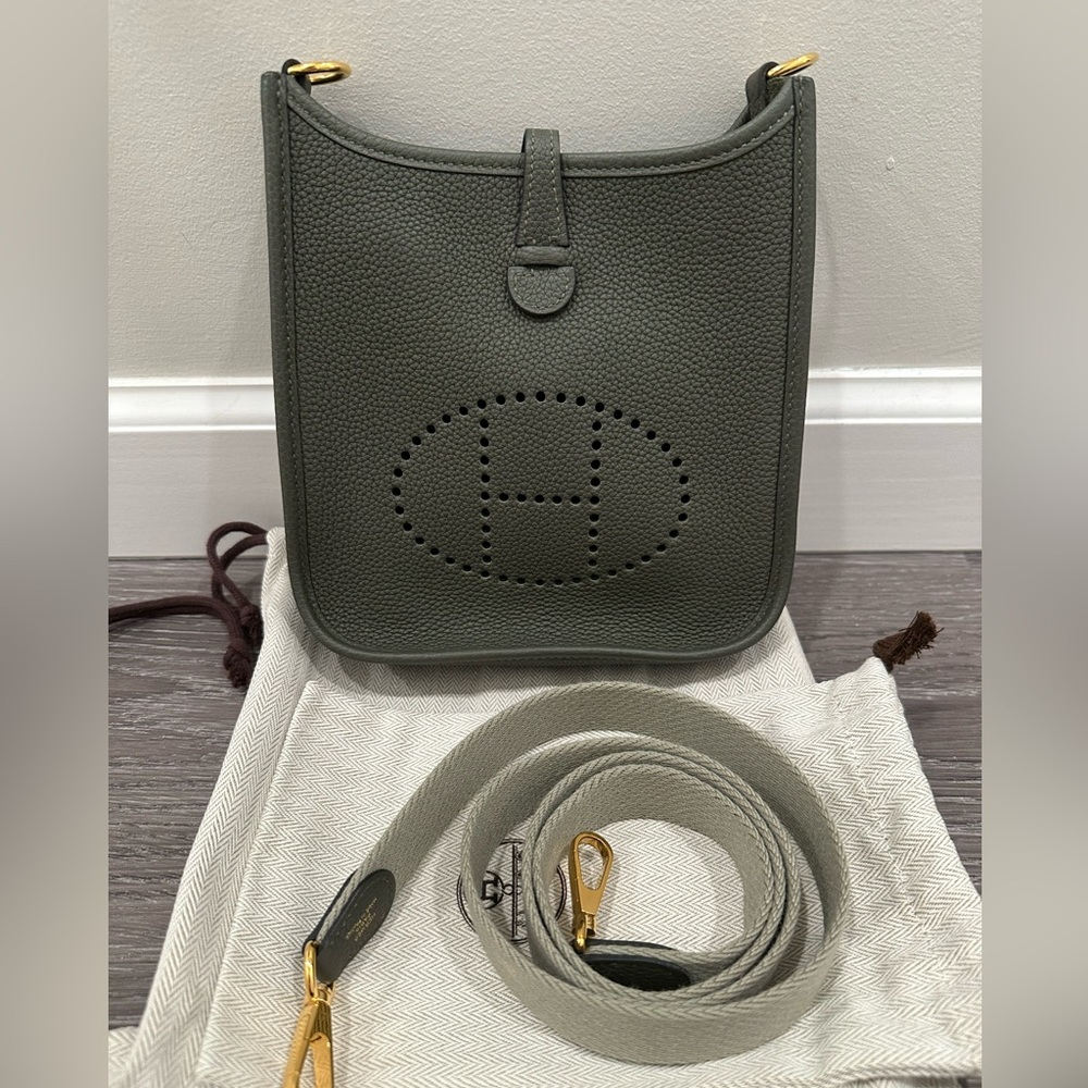 Hermes Evelyne Crossbody Bag with Gold Hardware